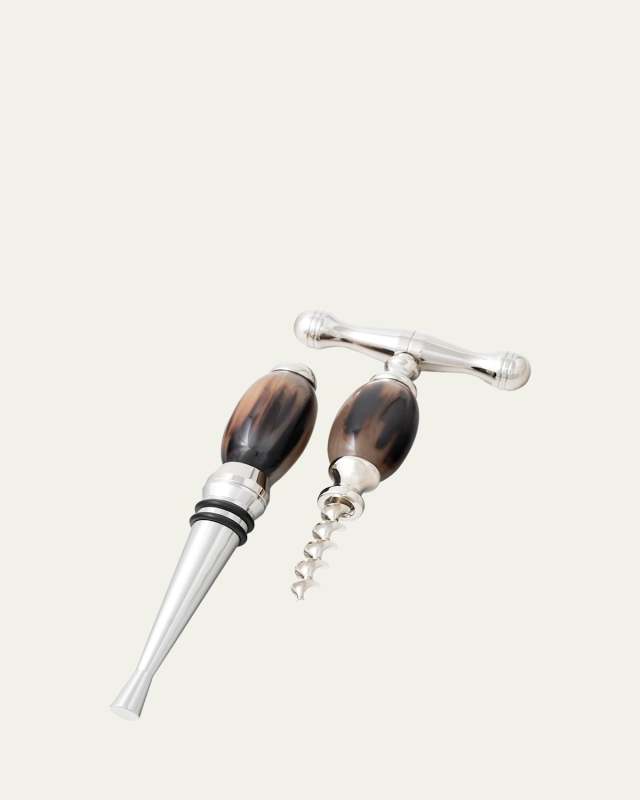 Pull Out Corkscrew & Wine Stopper Set